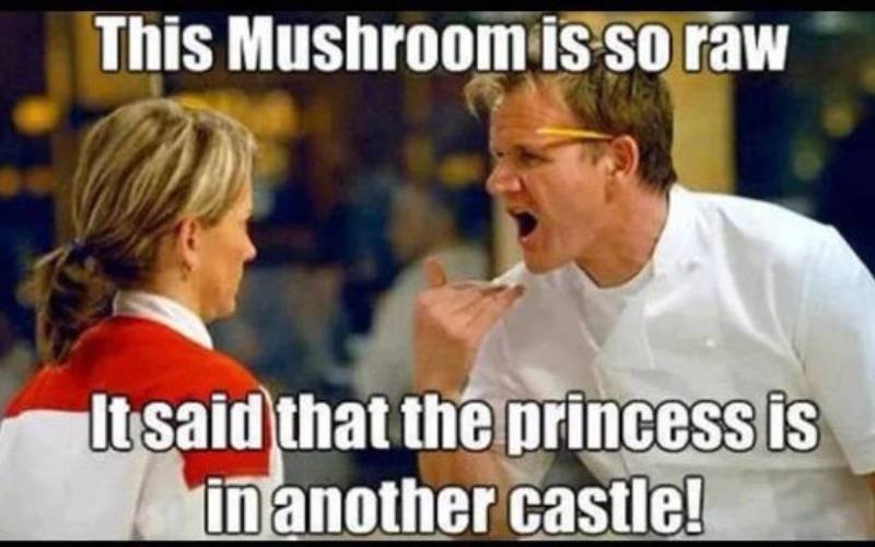 This Mushroom is so raw meme of gordon ramsay