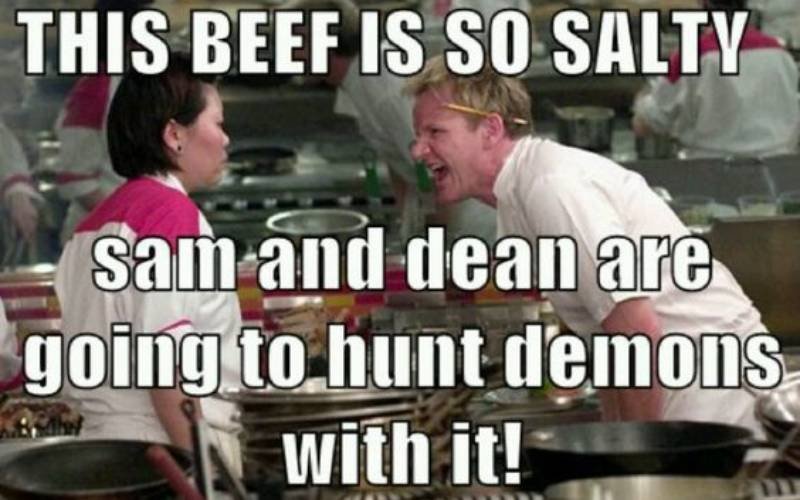 this beef is so salty gordon meme