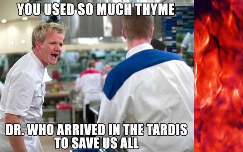 you used so much thyme Gordon Ramsey meme